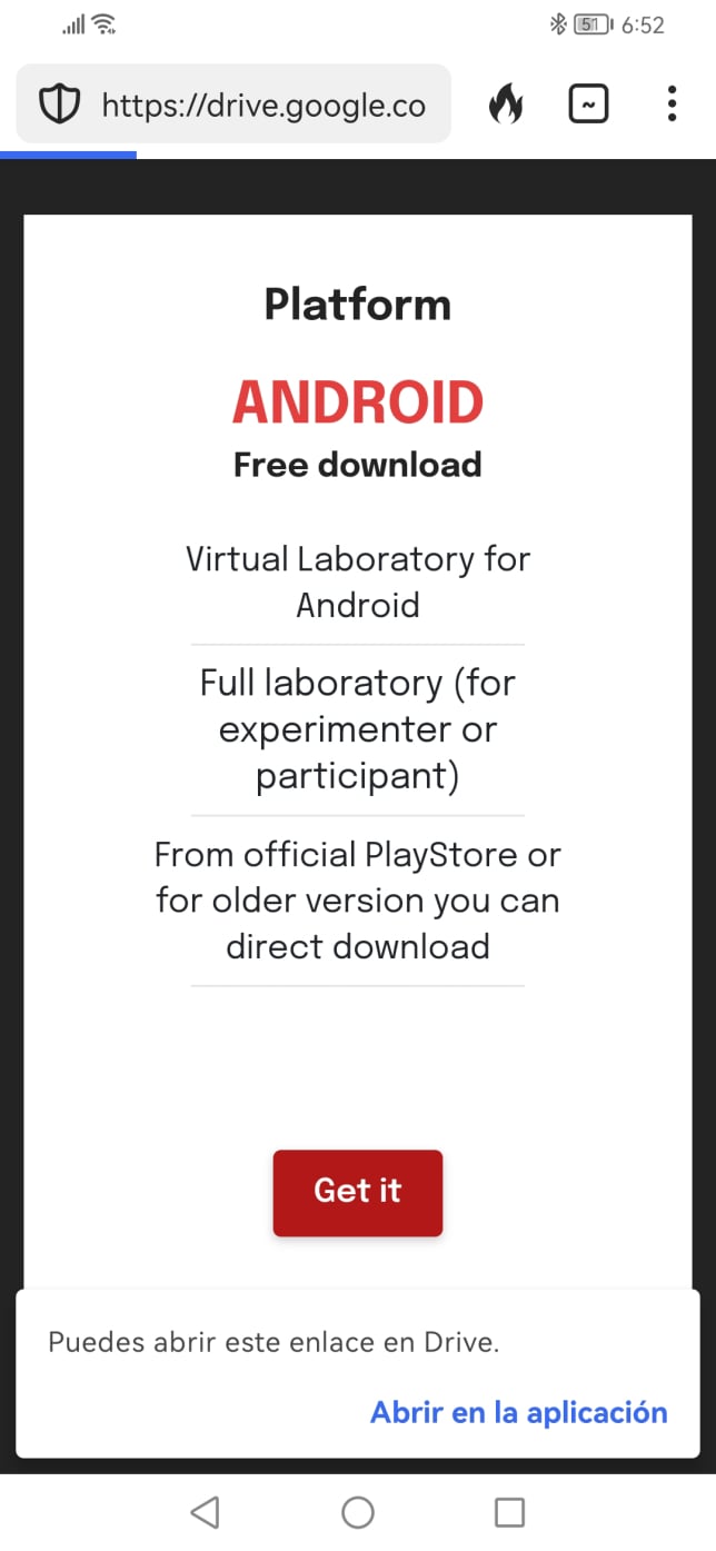Virtual Laboratory - VLAB - install - Android